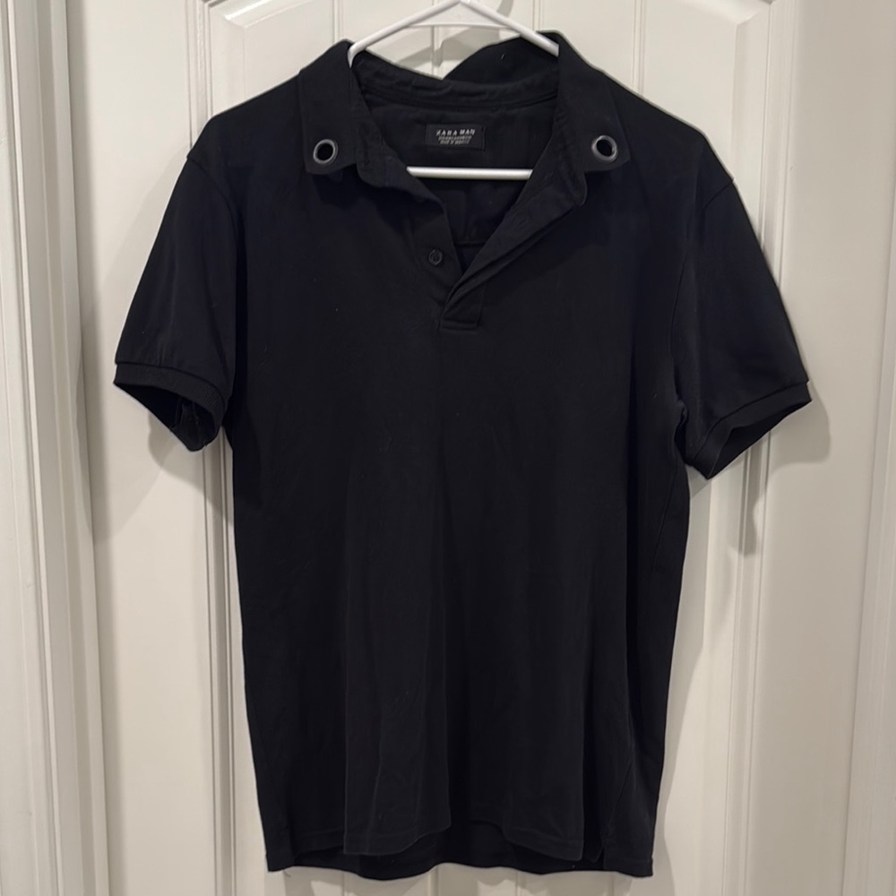 Men's Zara Black Polo Shirt